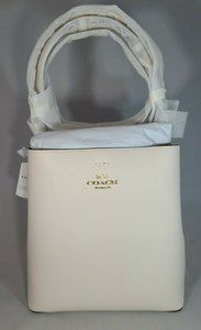 NWT Coach 91122 Town Bucket Bag Crossbody Pebble Leather Chalk light Saddle $398